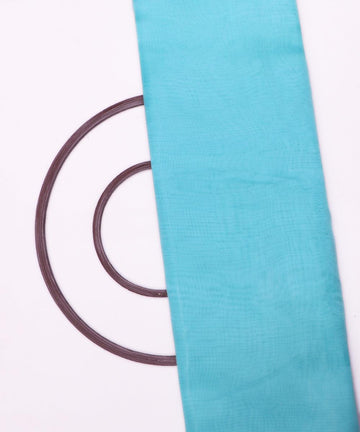 sky blue plain tissue organza fabric